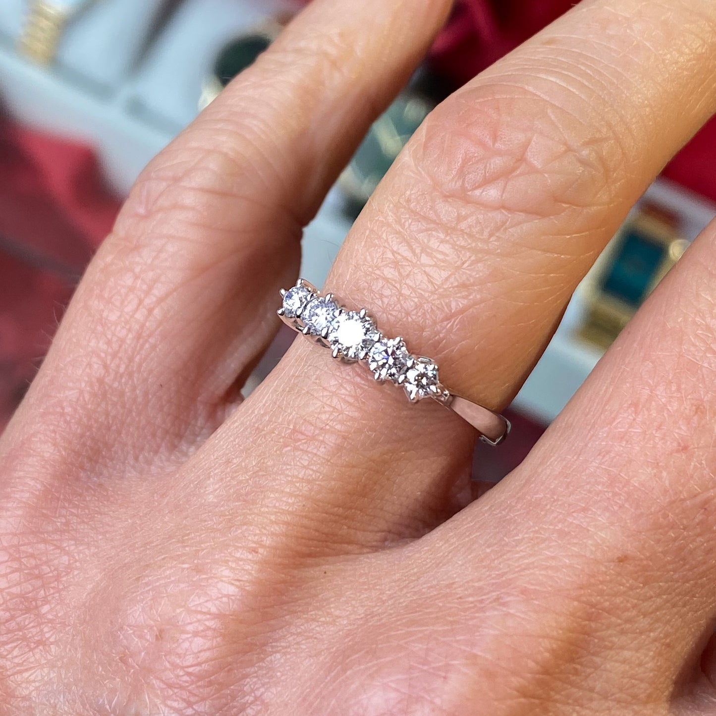 18ct White Gold Graduated Diamond Eternity Ring | 0.50ct - John Ross Jewellers