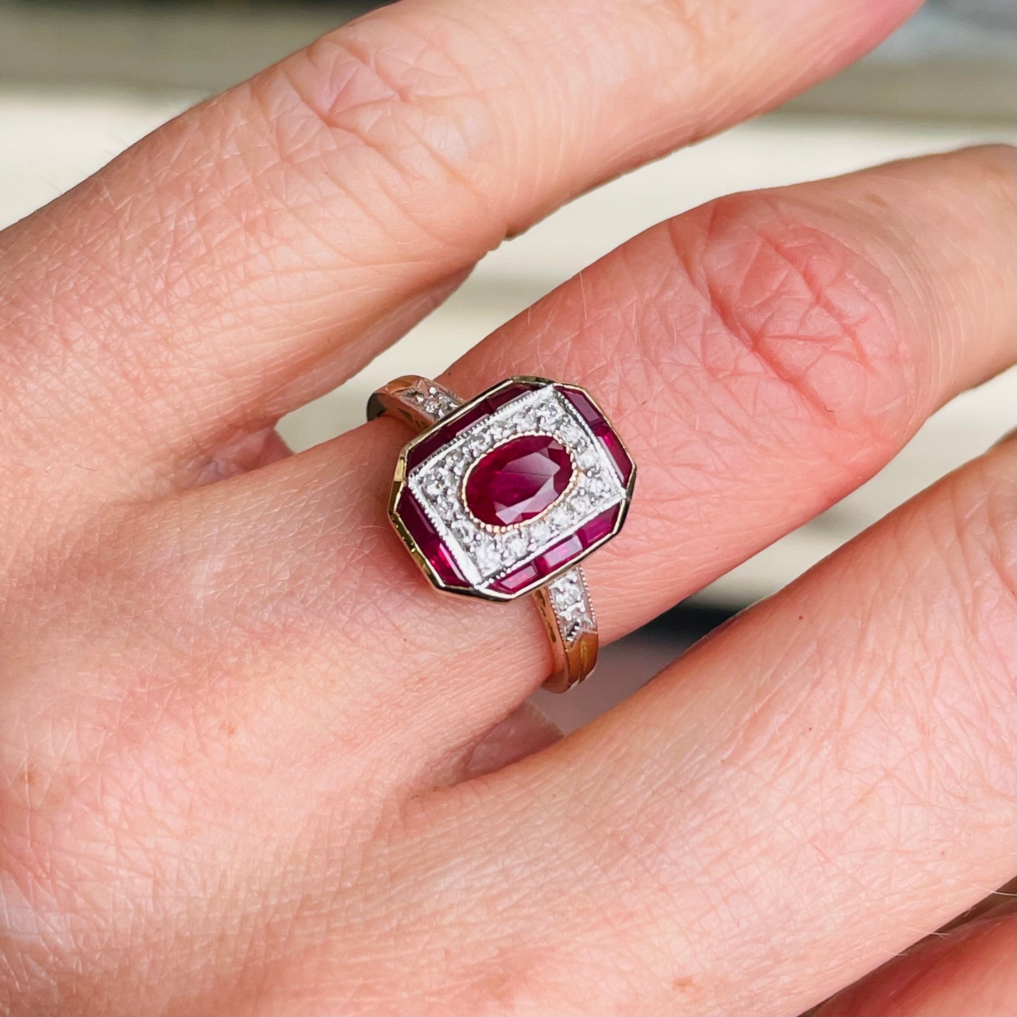 9ct Gold Ruby & Diamond Ring - John Ross Jewellers