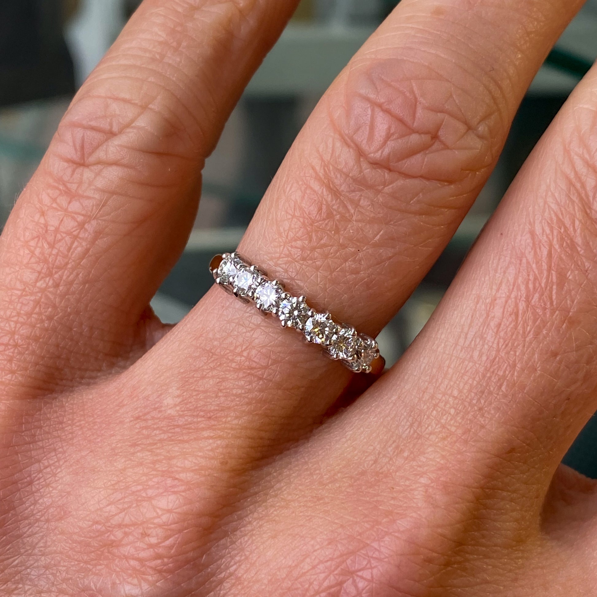 18ct Gold Seven Stone Diamond Eternity Ring | 0.62ct - John Ross Jewellers