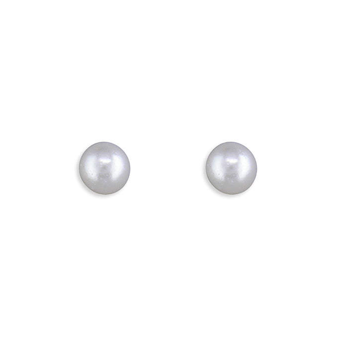 Silver Simulated Pearl Stud Earrings | 2mm - John Ross Jewellers