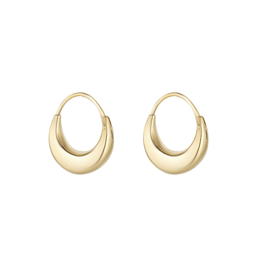 9ct Gold Modern Creole Hoop Earrings - John Ross Jewellers