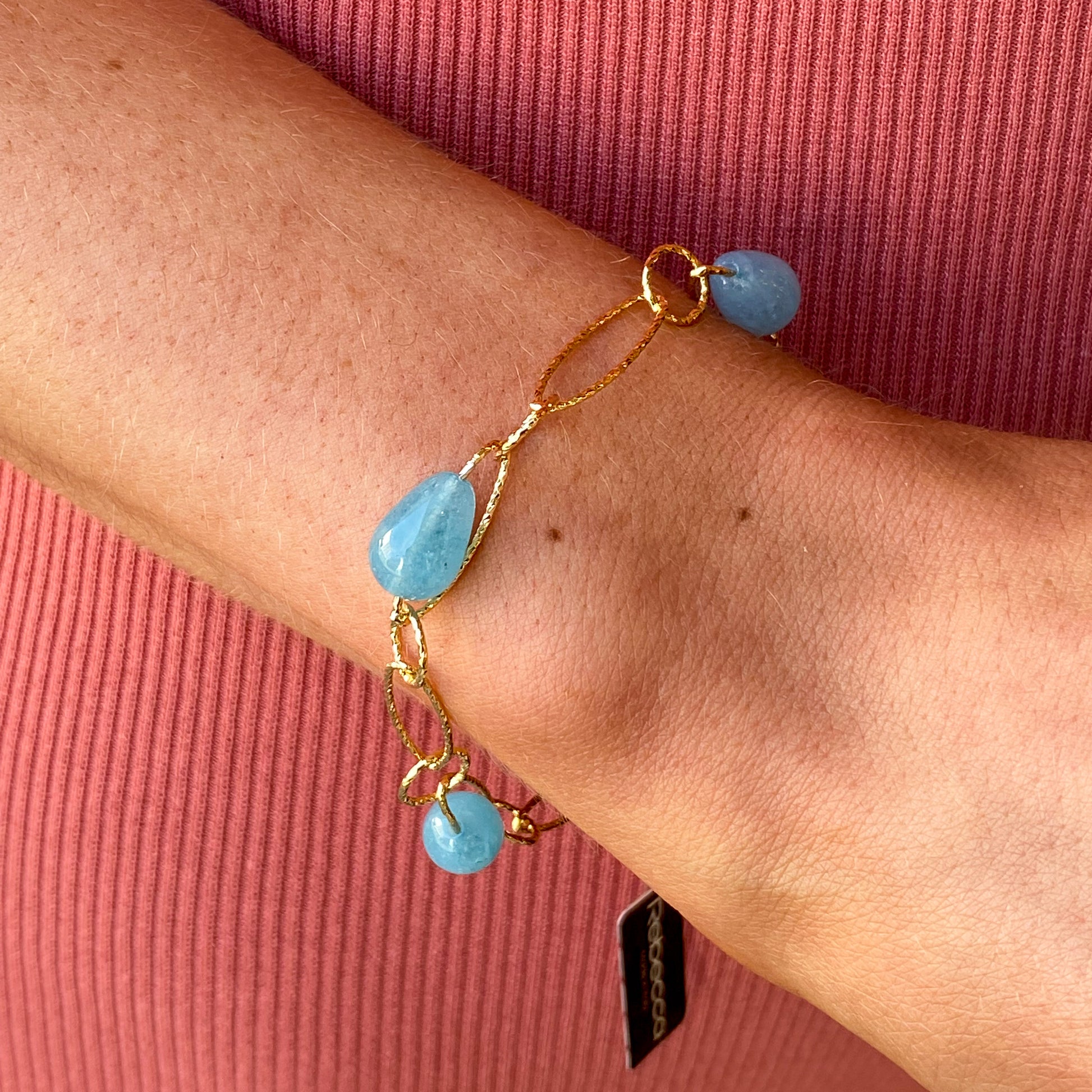 REBECCA Tulip Bracelet | Blue & Gold - John Ross Jewellers