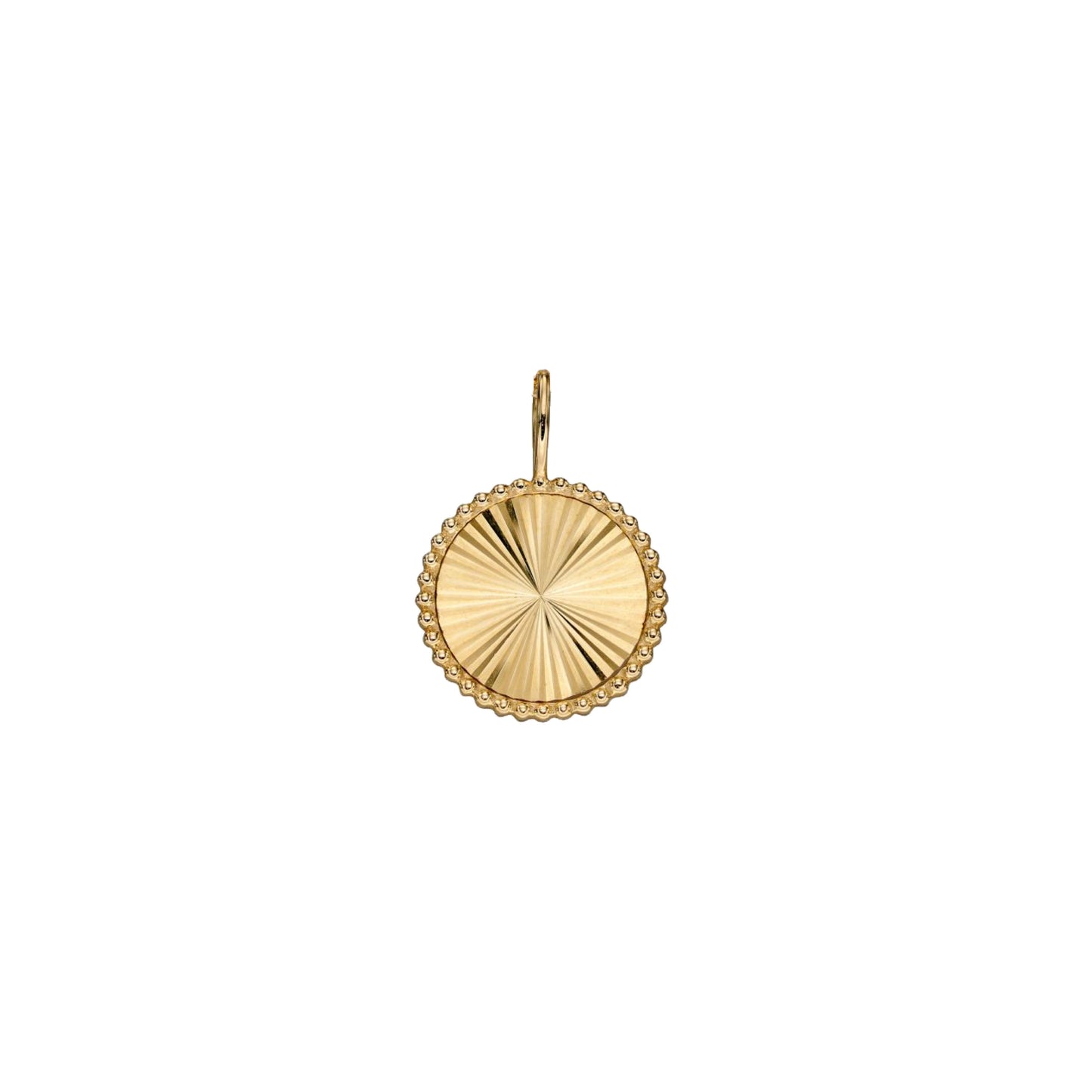 9ct Gold Textured Disc Necklace - John Ross Jewellers