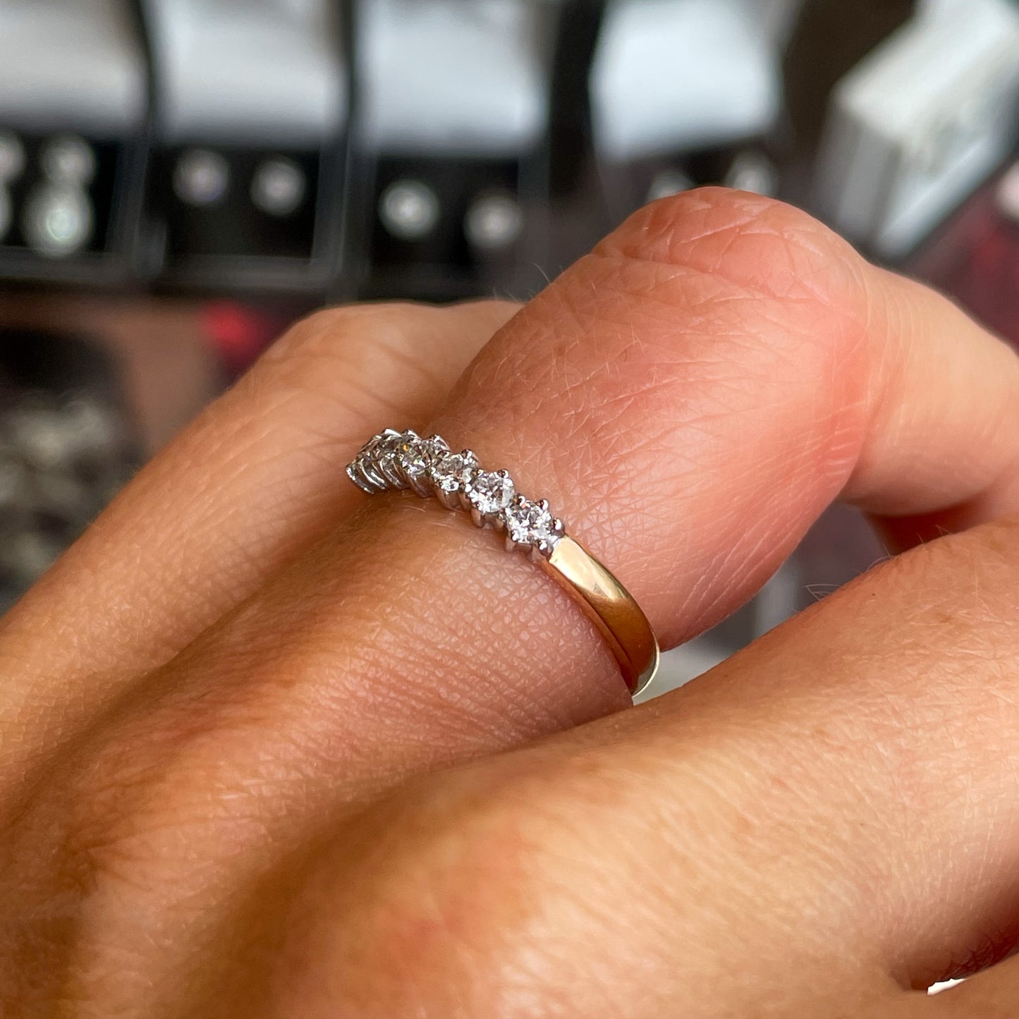 18ct Gold Seven Stone Diamond Eternity Ring | 0.34ct - John Ross Jewellers