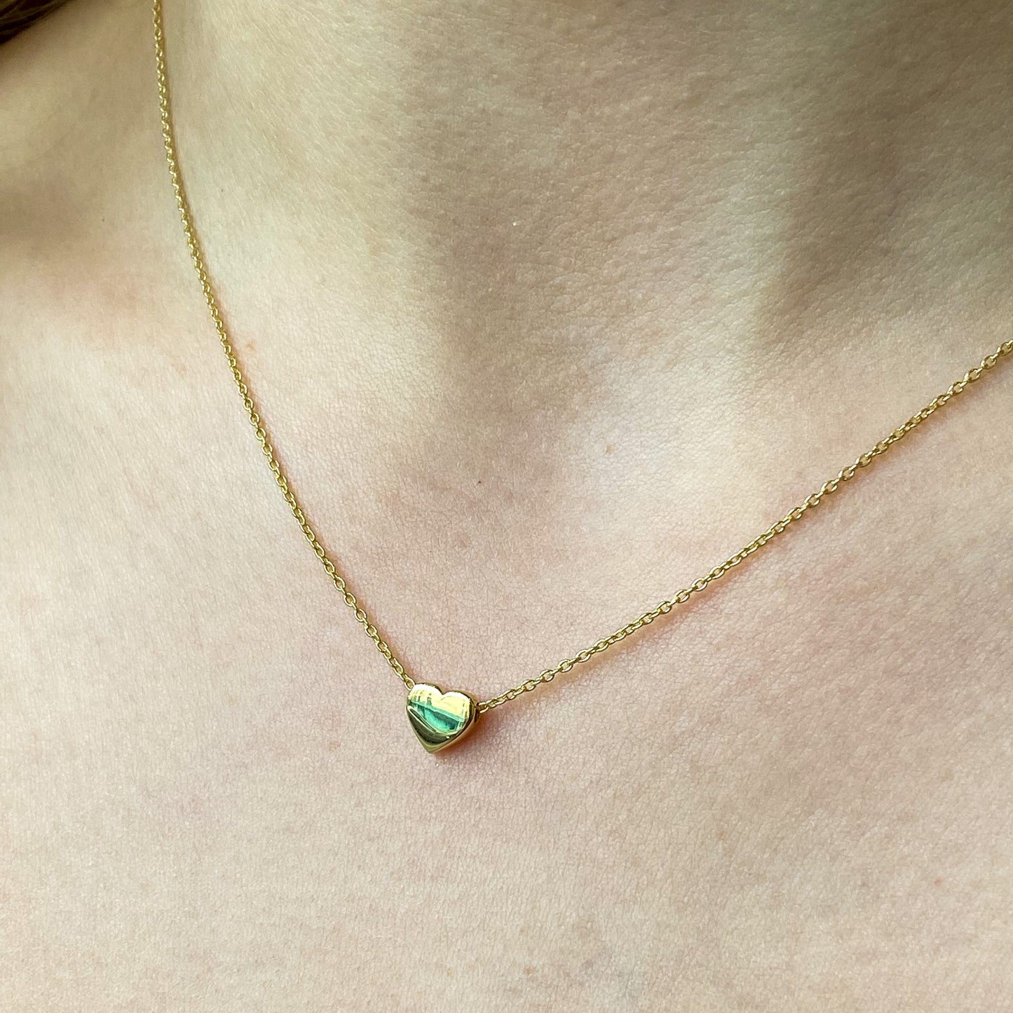 9ct Gold Heart Slider Necklace | 43cm - John Ross Jewellers