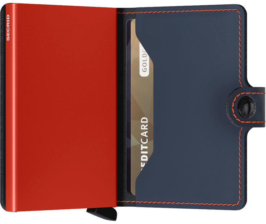 SECRID Miniwallet Matte Nightblue & Orange - John Ross Jewellers