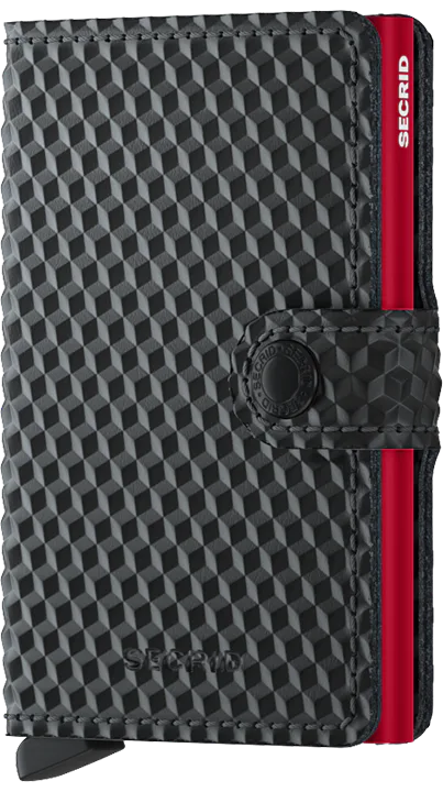 SECRID Miniwallet Cubic Black-Red - John Ross Jewellers
