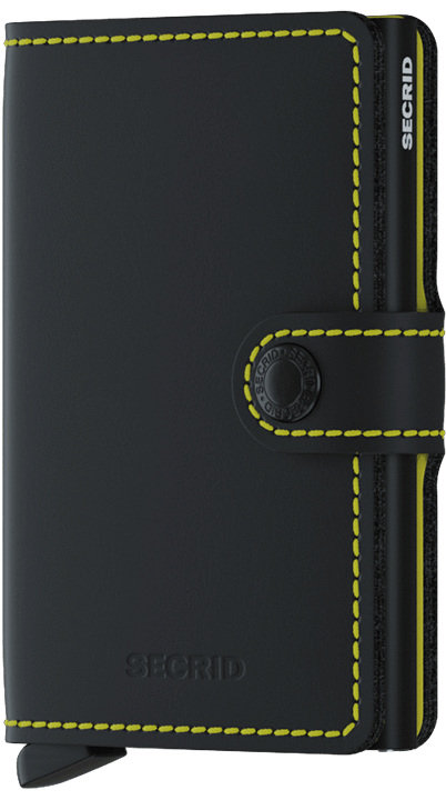 SECRID Miniwallet Matte Black & Yellow - John Ross Jewellers