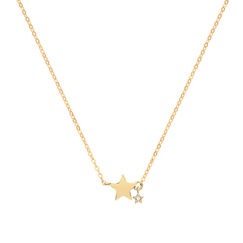 9ct Gold Star Necklace - John Ross Jewellers