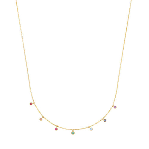 9ct Gold Rainbow Drops Necklace - John Ross Jewellers