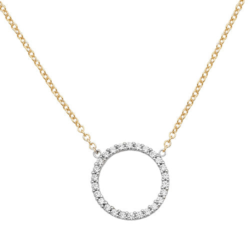 9ct Gold CZ Eternity Necklace - John Ross Jewellers