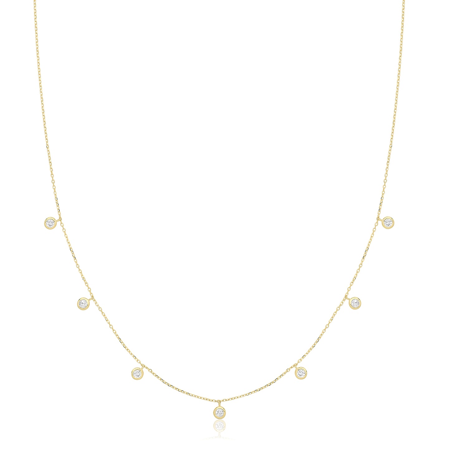 9ct Gold CZ Drops Necklace - John Ross Jewellers