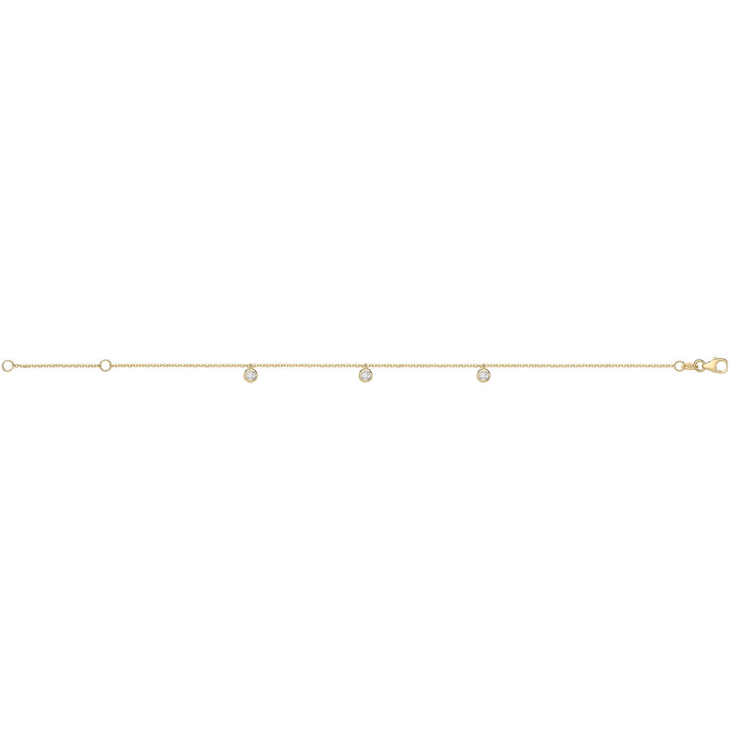 9ct Gold CZ Drops Bracelet - John Ross Jewellers