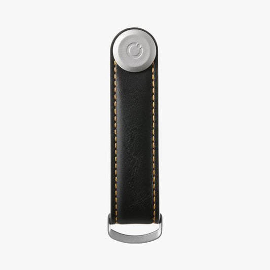 OrbitKey Key Organiser Leather Black/Tan - John Ross Jewellers
