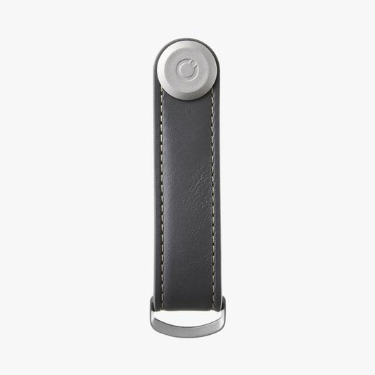 OrbitKey Key Organiser Leather Charcoal/Grey - John Ross Jewellers