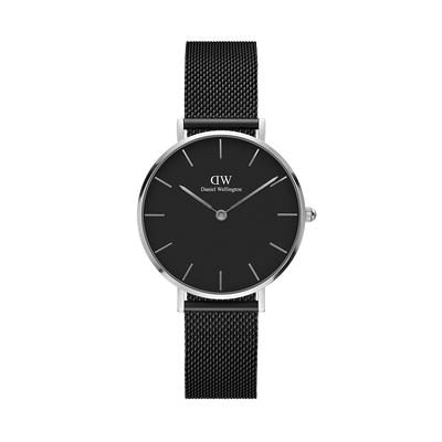 Daniel Wellington Watch Petite 32mm Ashfield Silver Black - John Ross Jewellers