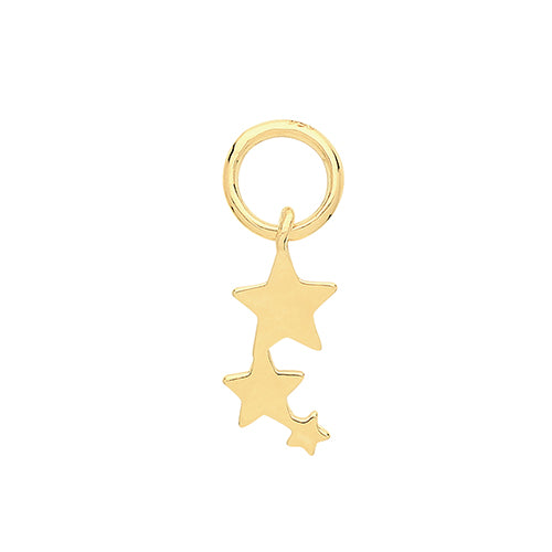 Ear Candy 9ct Gold Three Star Earring Charm - John Ross Jewellers