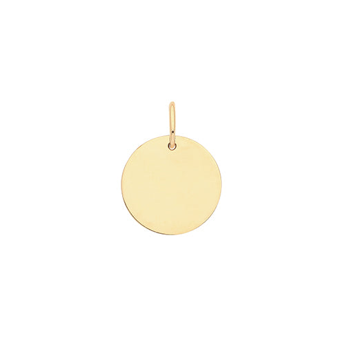 9ct Gold Disc Necklace | 11mm Disc - John Ross Jewellers