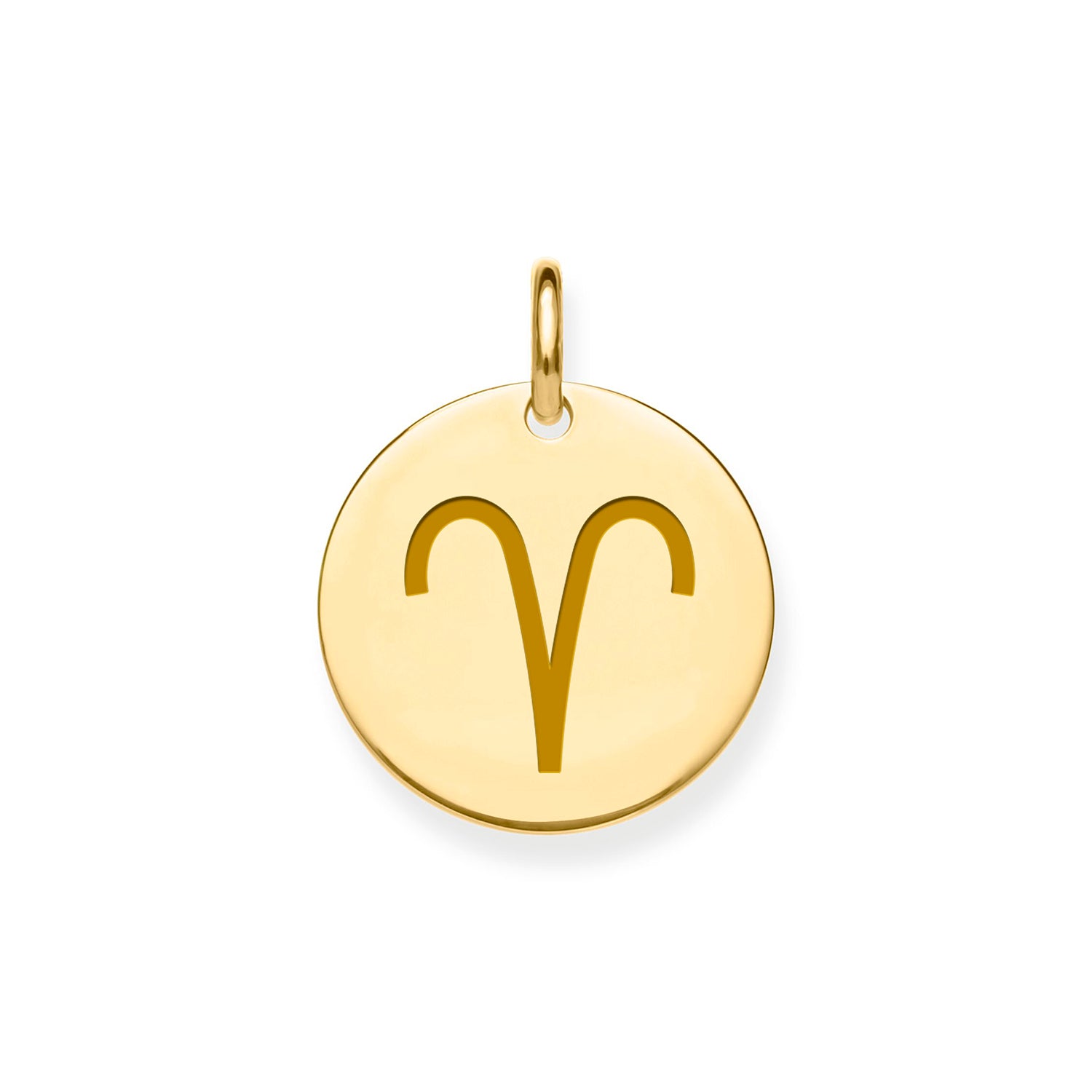 9ct Gold Aries Disc Necklace - John Ross Jewellers