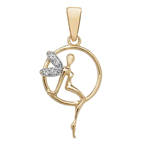 9ct Gold CZ Fairy Necklace - John Ross Jewellers
