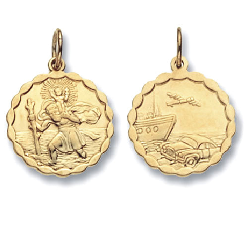 9ct Gold St Christopher's Medal - John Ross Jewellers