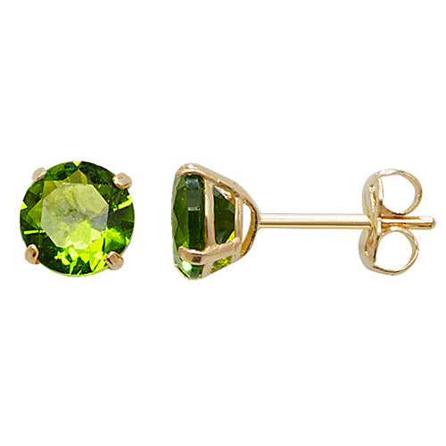 9ct Gold Peridot Stud Earrings - John Ross Jewellers