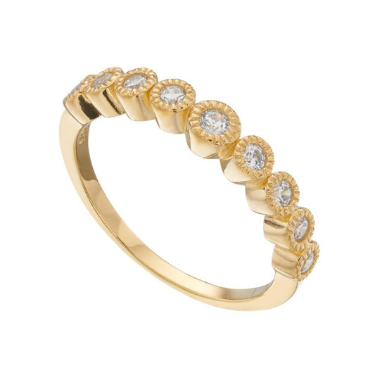 Sunshine Millgrain CZ Ring - John Ross Jewellers