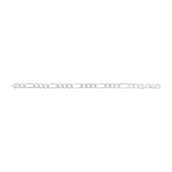 Silver 1+3 Heavy Figaro Bracelet - John Ross Jewellers