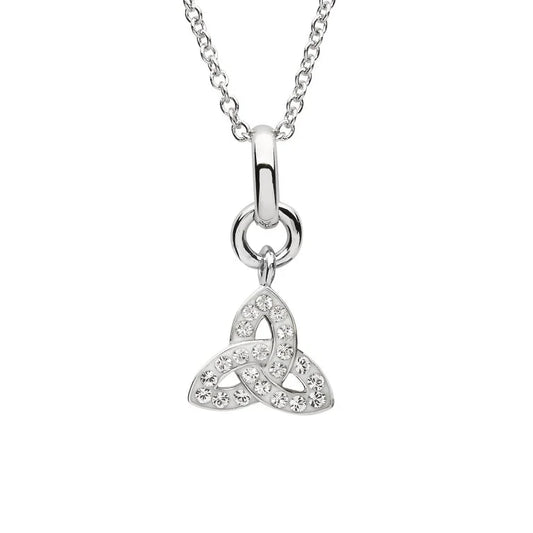 Silver Swarovski Trinity Knot Necklace - John Ross Jewellers