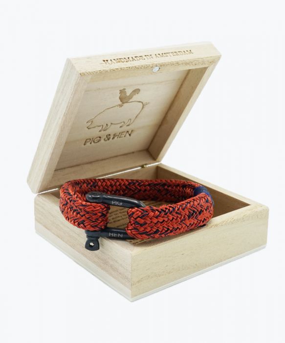 PIG & HEN Gorgeous George Coral Red - Navy | Black - John Ross Jewellers